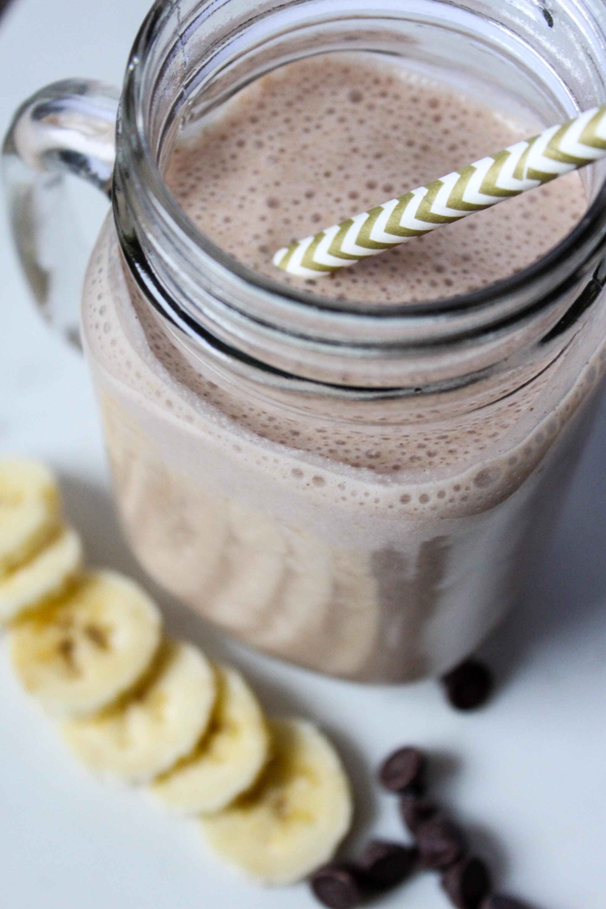 Chocolate Peanut Butter Cake Batter Smoothie